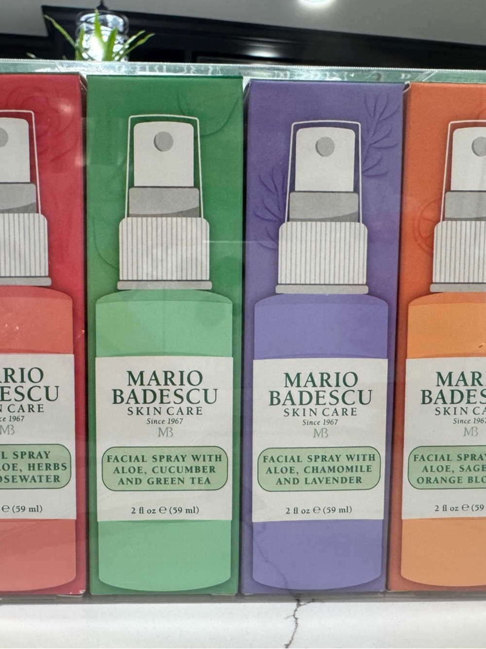 Mario Badescu Facial Spray 4pcs 🔥- Green, Purple, Orange
